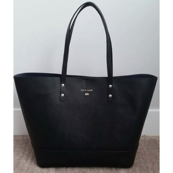 RELISTED Cole Haan | Black Leather Shopper Tote - Picture 3 of 9